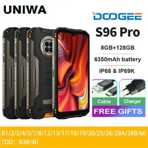 DOOGEE S96 Pro 8GB+128GB Rugged Phone 48MP Camera 20MP Infrared Night Vision Smartphone Helio G90 6350mAh Waterproof Octa Core