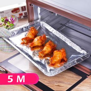 1pc Tin Foil Paper Food Pack Cook Baking BBQ Grill Silver Baking Tinfoil Paper Sheet Roll Barbecue Cooking 10M