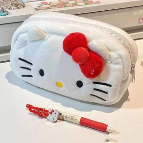 Sanrio Hello Kitty Red Cosmetic Bag Ins Simple Large Capacity