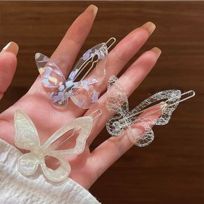 Spring Butterfly Hair Clip Frog Buckle ClipS Headdress for Sweet Girls