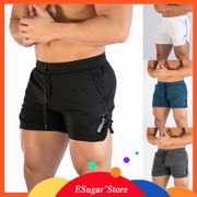Men Fitness Bodybuilding Shorts Man Workout Breathable Mesh Quick Dry Sportswear Jogger Beach Short Pants