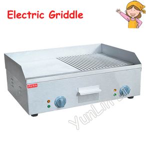 Stainless Steel Flat Pan Electric Grooved Griddle for Fried Picnic Toast Machine FY-600A