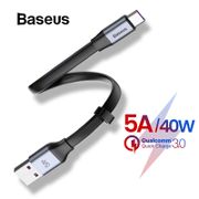 Baseus 5A Portable Type C Fast Charging USB Cable For Huawei Samsung Charger Short 40W Aluminum Alloy Data Cord
