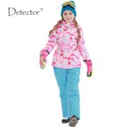 Detector Girls ski jacket Winter Outdoor Children Clothing Set Windproof Ski Jackets + Pants Kids  Warm Skiing Suit For Girls