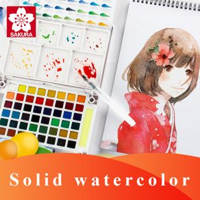 Superior 36/48/60 Colors Solid Watercolor Paint Set With Water