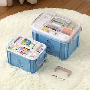 Large First Aid Kit Box Medicine Box Plastic Container Multi-layer Storage  Organizer Medical Box Nordic Home Medicine Cabinet