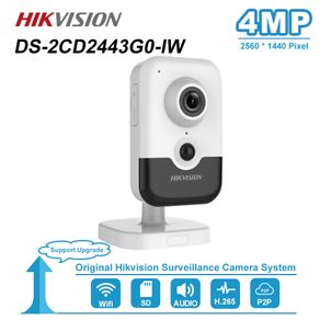 Hikvision DS-2CD2443G0-IW 4MP Cube Wifi IP Camera With Two Way Audio PoE Onvif Outdoor Security IR 10m CCTV Surveillance H.265