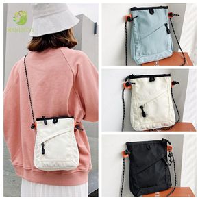 Cute Nylon Crossbody Bags Small Square Bag For Men Women Korean