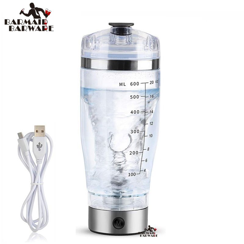 Water Bottle Powder Fitness Cup Electric Blender Protein Shaker Cup Brewing  Movement Ecofriendly Automatic Vortex Mixer 600ML