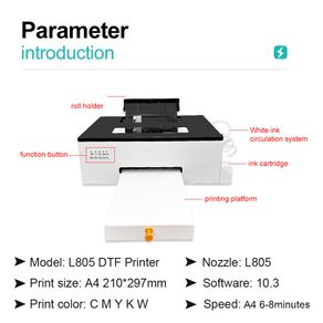 DTF Printer A4 T-Shirt Printing Machine For Epson L805 Converted