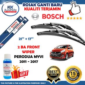 Wiper Wiper 1 Pair x Perodua Myvi Again Best (2011-2017) Bosch Advantage Front Wiper Blade BA2117