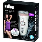 Braun Silk Epil 9-561 Womens Wet & Dry Cordless Body Legs Epilator Hair Shaver with 6 Extras WORLDWIDE FREE SHIPPING by DHL