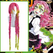 Anime Demon Slayer Kimetsu no Yaiba Cosplay Wigs Mitsuri Kanroji Cosplay Wig Synthetic Wig Hair Halloween Party Blade Of Demon