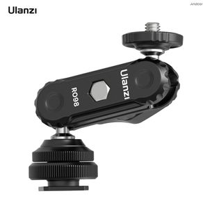 Ulanzi R098 Field Monitor Mount with Cold Shoe Dual 360° Rotatable Ballhead Aluminum Alloy with 1/4 Inch Screw 1.5kg Load Bearing for Mounting Video Monitor LED Light Microp