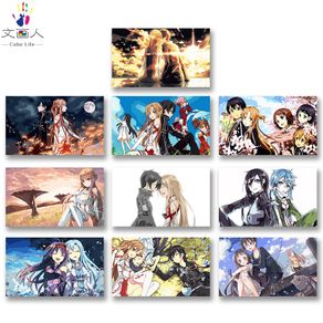 DIY colorings pictures by numbers with colors Sword Art Online Alicization Anime picture drawing painting by numbers framed Home