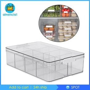 Plastic Food Storage Organizer Bin Container Box for Kitchen, Pantry, Fridge
