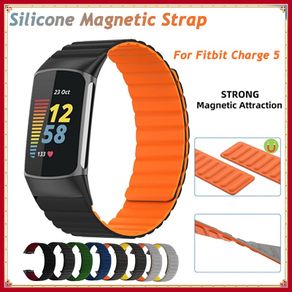New Soft silicone strap for Fitbit charge 5 Band Replacement Stable Watch Strap Magnetic suction Wristband smart bracelet Wrist