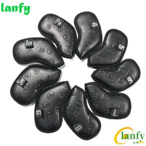 LANFY Golf Iron Headcover Wedge cover Protection Iron pole cover Protective Cover Skull Golf Putter Golf Club Cover