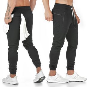 Men's Joggers Casual Pants Fitness Bottoms Skinny Sweatpants Trousers Black Gyms Jogger Track Pants