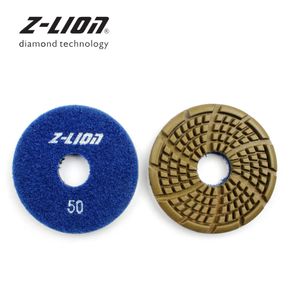 Z-LEAP 3.5" Diamond Floor Polishing Pad Wet Use Spiral Turbo Type Resin Buffing Disc Stone Marble Granite Ceramic Abrasive Tool