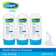[Single/Bundle Pack] Cetaphil Baby Gentle Wash & Shampoo With Glycerin & Panthenol 230ml