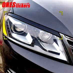 For Volkswagen VW POLO 2019 Accessories 2Pcs Car Headlight Protective Film  Headlamp Restoration Transparent Black TPU Sticke