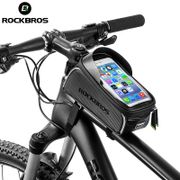 ROCKBROS MTB Road Bike Bicycle Bags Waterproof Touch Screen Cycling Top Front Tube Frame Bags 6.0 Phone Case Bike Accessories