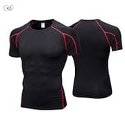 Quick Dry Running Shirt Men Fitness Tight Compression Tops Short Sleeve Sports T-Shirt Gym Bodybuilding Sportswear MMA Rashgard