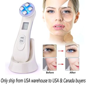 Facial RF Radio Frequency Electroporation LED Photon Skin Rejuvenation EMS Mesotherapy for Tighten Face Lift Beauty Treatment