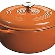 Lodge Color EC6D63 Enameled Cast Iron Dutch Oven, Pumpkin, 6-Quart