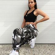 Womens Camo Cargo Trousers Casual Pants Military Army Combat Camouflage Pants