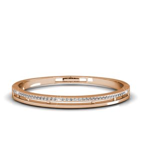 Her Jewellery Elegant Bangle (Rose Gold) - Luxury Crystal Embellishments plated with 18K Gold