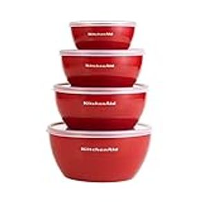 KitchenAid Classic Prepare Bowls, Empire Red, Set of 4, KE176OSERA