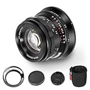 PERGEAR 35mm F1.4 Full-Frame Manual Focus Lens, Compatible with Full-Frame Canon EOS-R Mount Mirrorless Cameras EOS R RP R5 R6