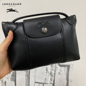 Longchamp Le Pliage Cuir Crossbody Bag, Cherry