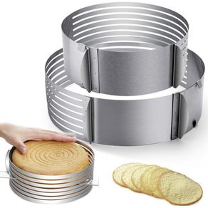 Stainless Steel Adjustable Layer Cake Slicer Kit Mousse Mould Slicing Cake Setting Ring DIY Bakeware Tools cake tools