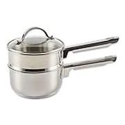 RSVP International 1-quart Induction Double Boiler, 2 Cups, Multi Color