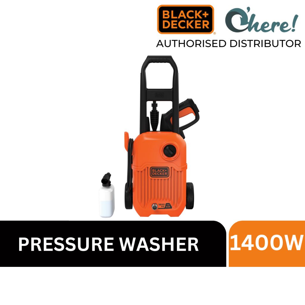 BLACK+DECKER Pressure Washer 1400W 110 BAR (PW1400S) 