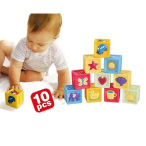 Boxed Baby Toy 3D Soft Plastic Building Blocks Compatible Touch