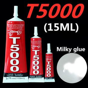 15ml T5000 milky white glue Mobile phone screen  T5000 adhesive telephone glass glue repair point diamond jewelry DIY glue