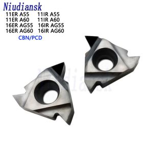 11ER 11IR 16ER 16IR A55 A60 AG55 AG60 PCD CBN Threading Diamond Inserts Thread Turning Tool CNC Lathe Tool Blade