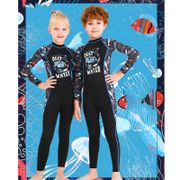 Kids Girls Boys Diving Suit Neoprenes Wetsuit Children For Keep Warm One-piece Long Sleeves UV Protection Swimwear