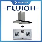 FUJIOH FR-MT1990 90CM CHIMNEY HOOD WITH TOUCH CONTROL + FUJIOH FH-GS5530 SVSS 3 BURNER STAINLESS STEEL GAS HOB
