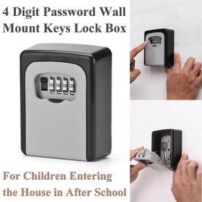 4 Digit Key Safe Security Storage Lock Box Wall Mount