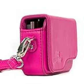 MegaGear MG1221 Canon PowerShot G9 X Mark II, G9 X Leather Camera Case with Strap, Hot Pink