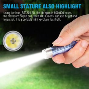 Exquisite Mini USB Keychain Torch S11 Powerful LED Waterproof Flashlight 4 Modes Lightweight Light