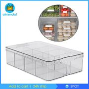 [🆕ALM1-12--] Plastic Food Storage Organizer Bin Container Box for Kitchen, Pantry, Fridge