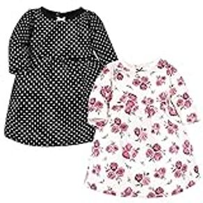 Hudson Baby baby-girls Cotton Dresses, Burgundy Rose, 5 Years