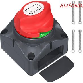 ALISONDZ Auto Battery Disconnect Switch, 12V-60V Knob Car Dual Battery Switch, 200A 300A on-Off Power Kill Off Car Battery Selector Switch Car Yacht Boat Marine