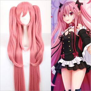 100CM Krul Tepes Long Straight Wig Owari no Seraph Of The End Synthetic Hair Anime Cosplay Wig Ponytail Wigs